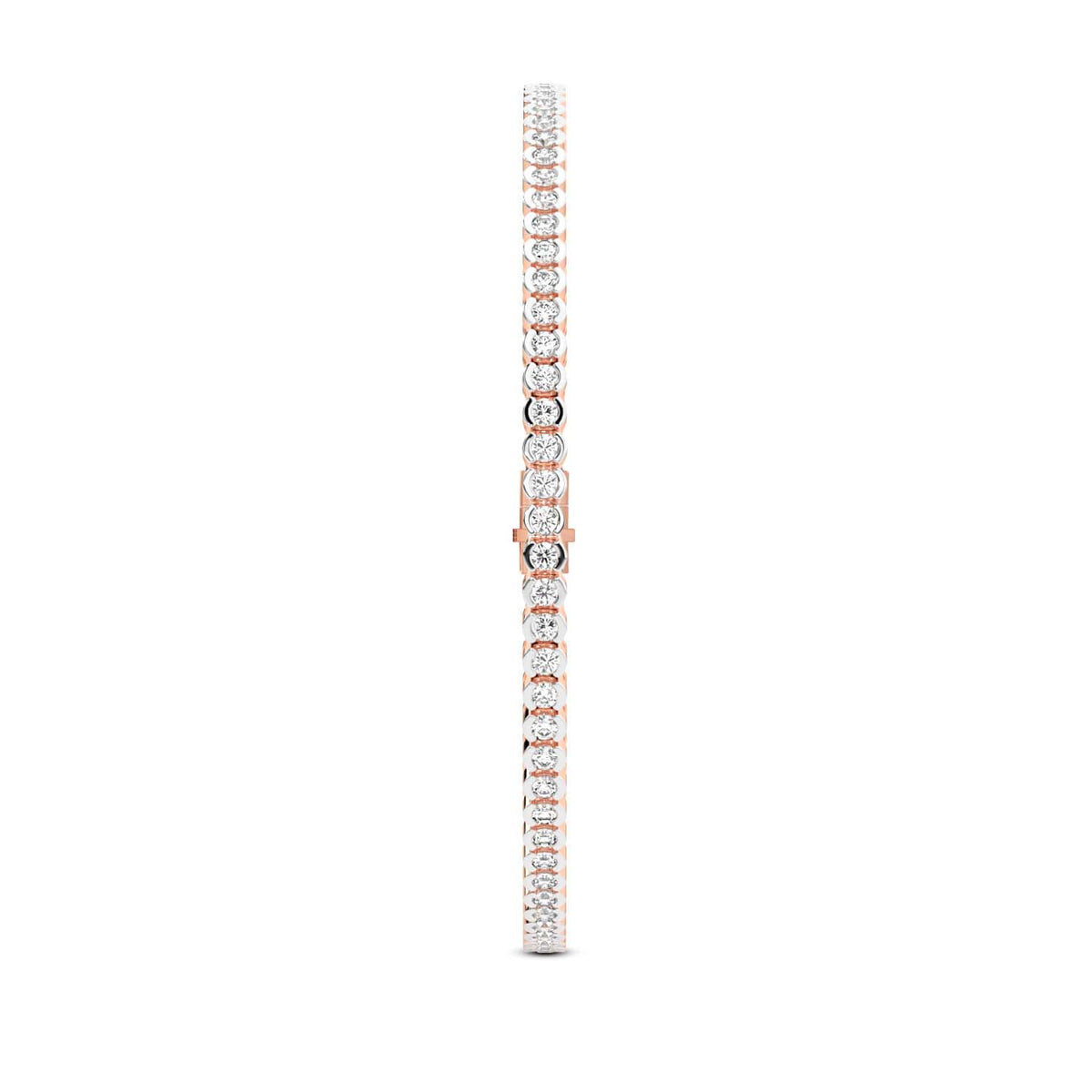 Lab Grown Diamond 4.74 Carat Bezel Tennis Bracelet 14KY
