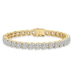 5.48 Carat 14K Gold Round cut Tennis Bracelet