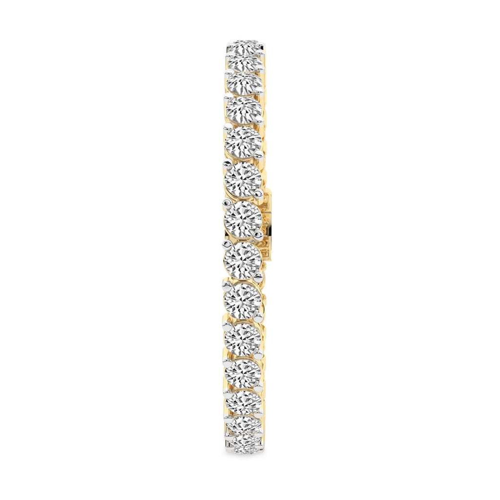 5.48 Carat 14K Gold Round cut Tennis Bracelet