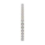11.25 Carat 14K Gold Round and Baguette Two Tone Bracelet