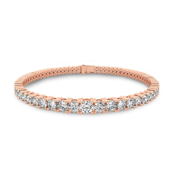 Lab Grown Diamond 8.63 Carat Graduated Tennis Bracelet 14KW
