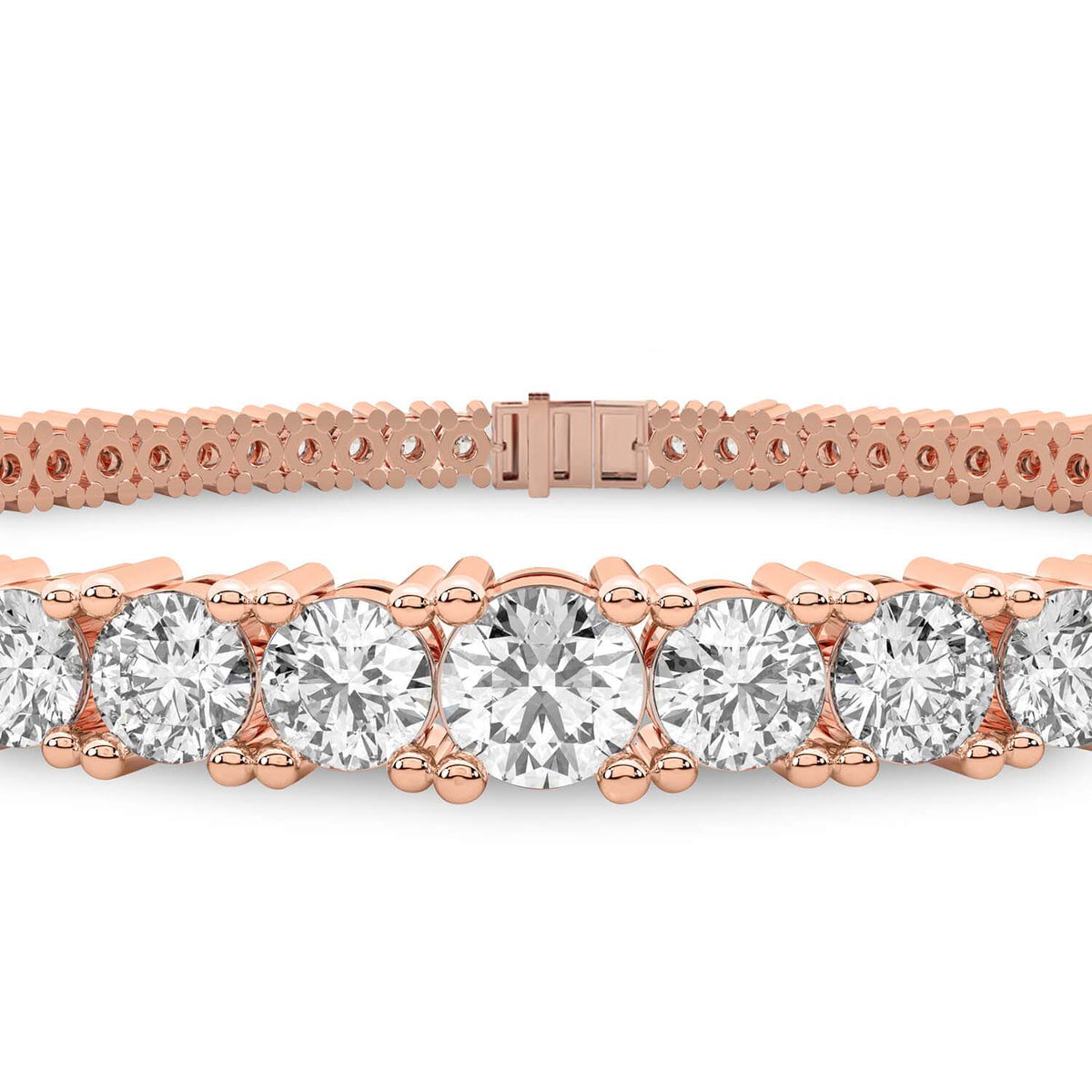 Lab Grown Diamond 8.63 Carat Graduated Tennis Bracelet 14KW