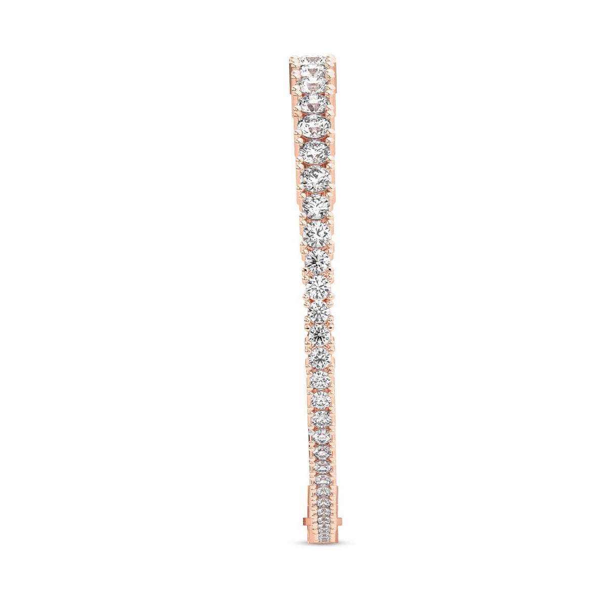Lab Grown Diamond 8.63 Carat Graduated Tennis Bracelet 14KW