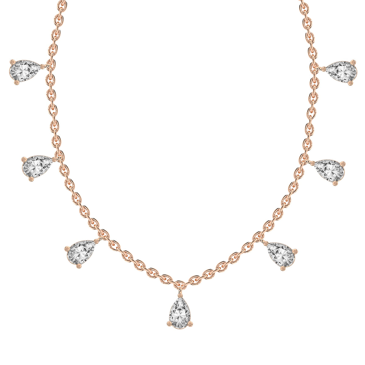 Refined Pear Diamond Necklace