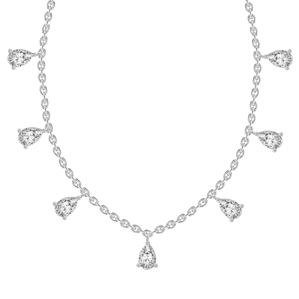Refined Pear Diamond Necklace