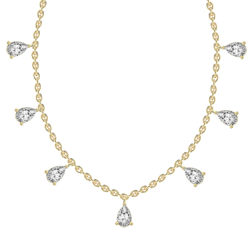 1.19 Carat Pear Shape Diamond Fashion Necklace 14K