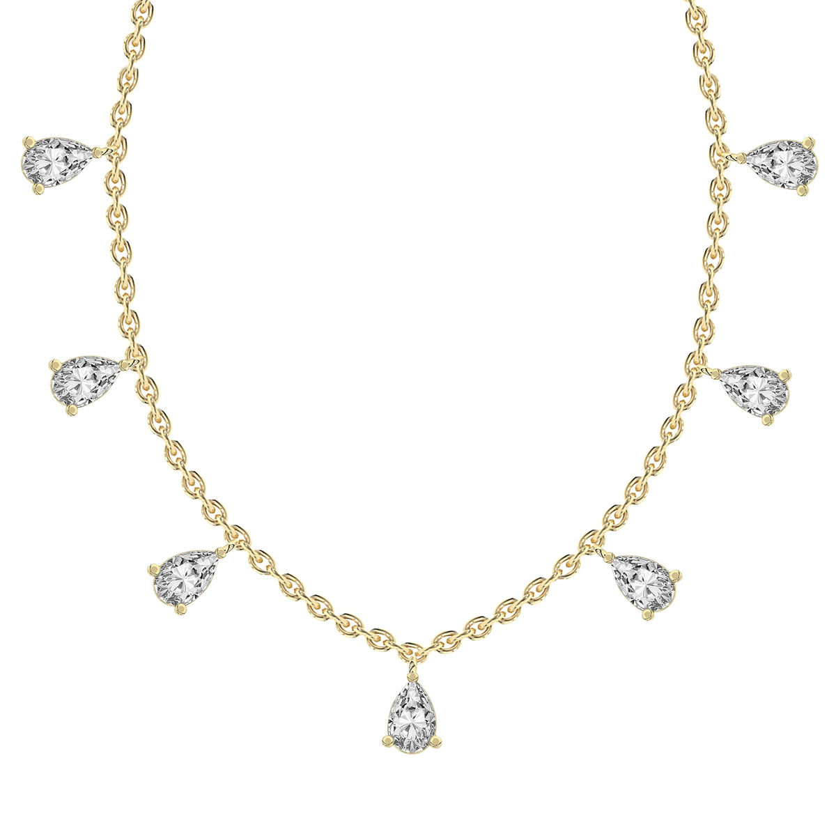 1.19 Carat Pear Shape Diamond Fashion Necklace 14K
