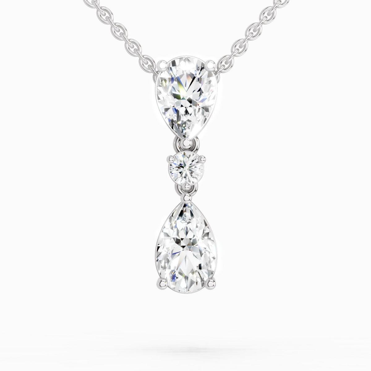 Celestial Pear Diamond Necklace