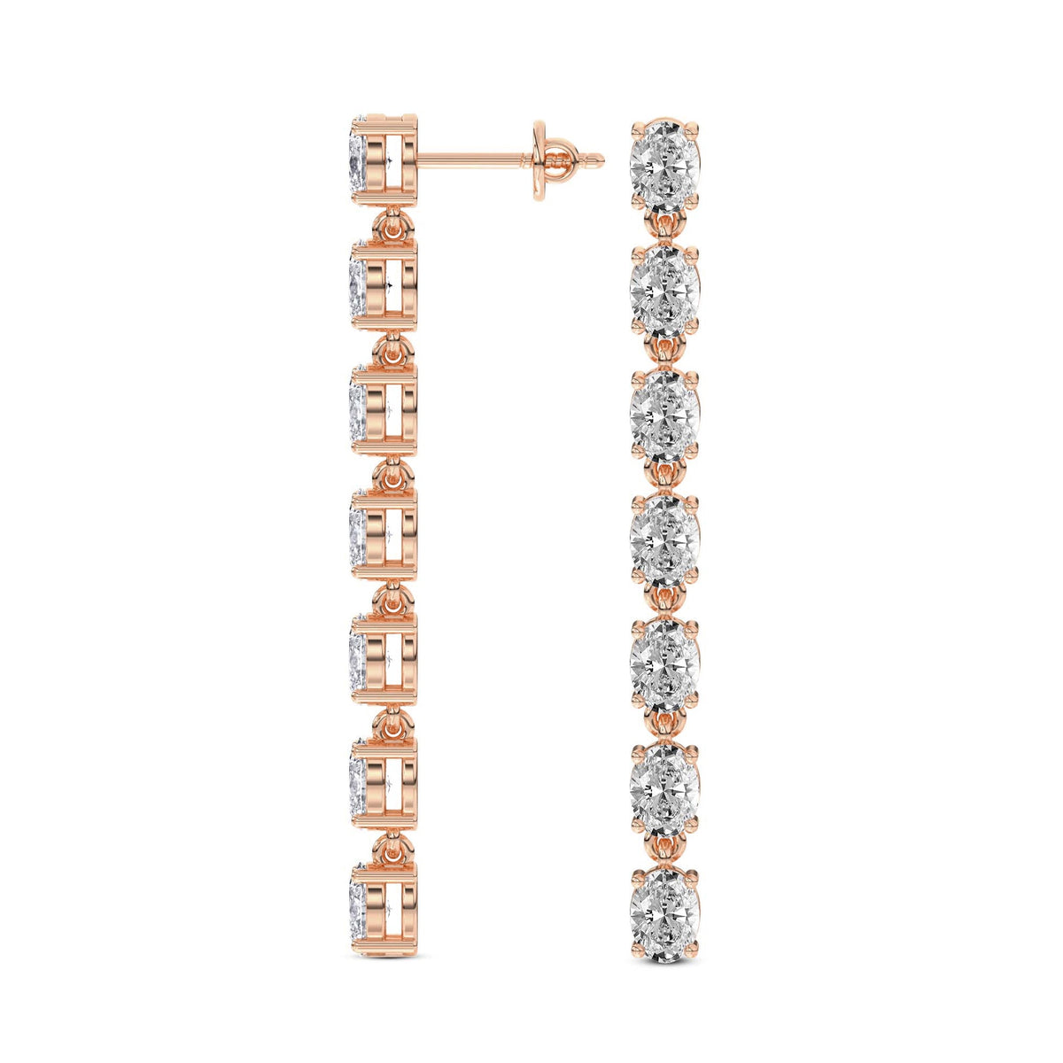 Regal Oval Grace Diamond Earrings