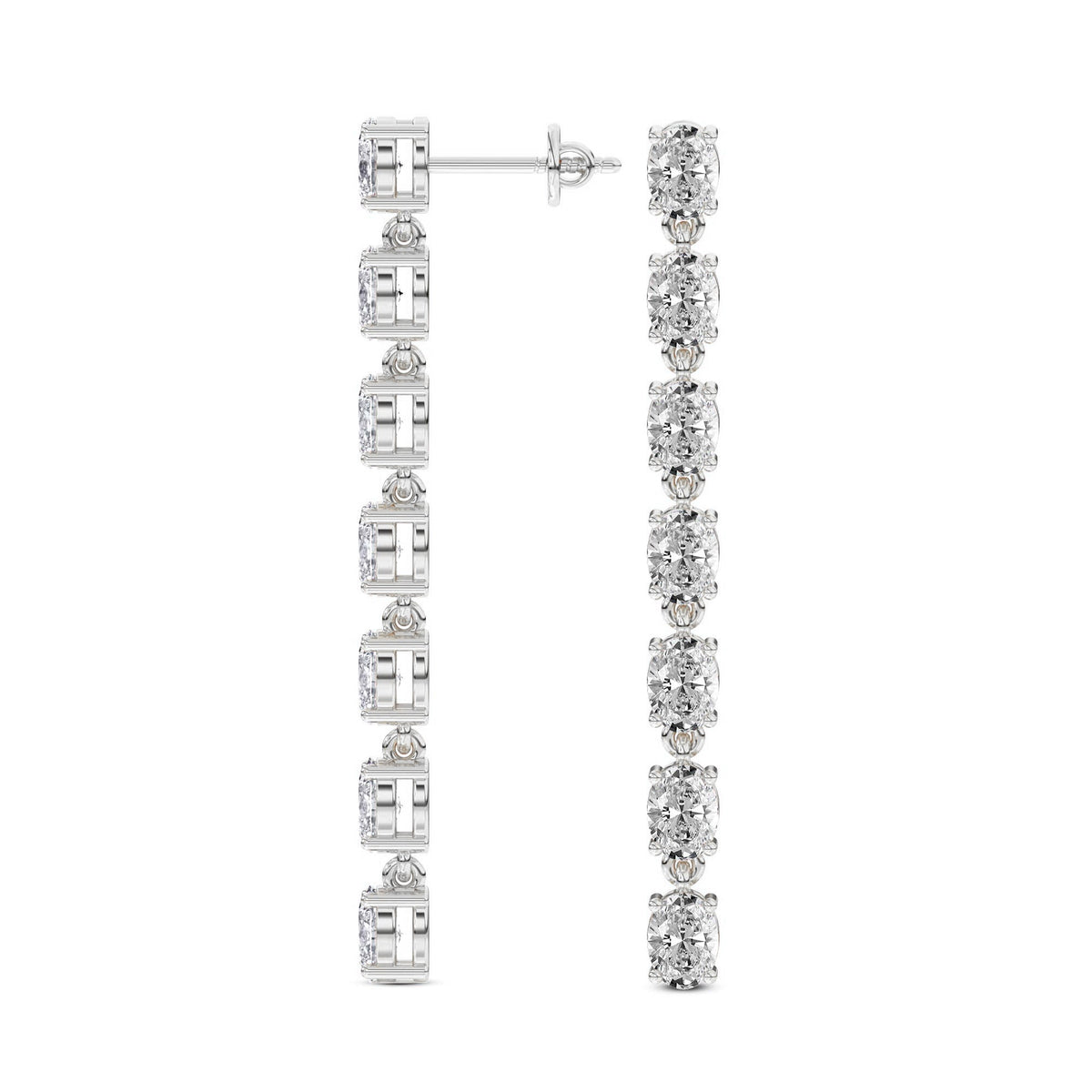 Regal Oval Grace Diamond Earrings