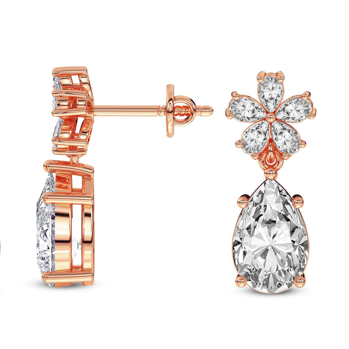 Sublime Pear Diamond Earrings