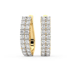1.16 Carat Round Luxe Brilliance Hoops Diamond Earrings 14K