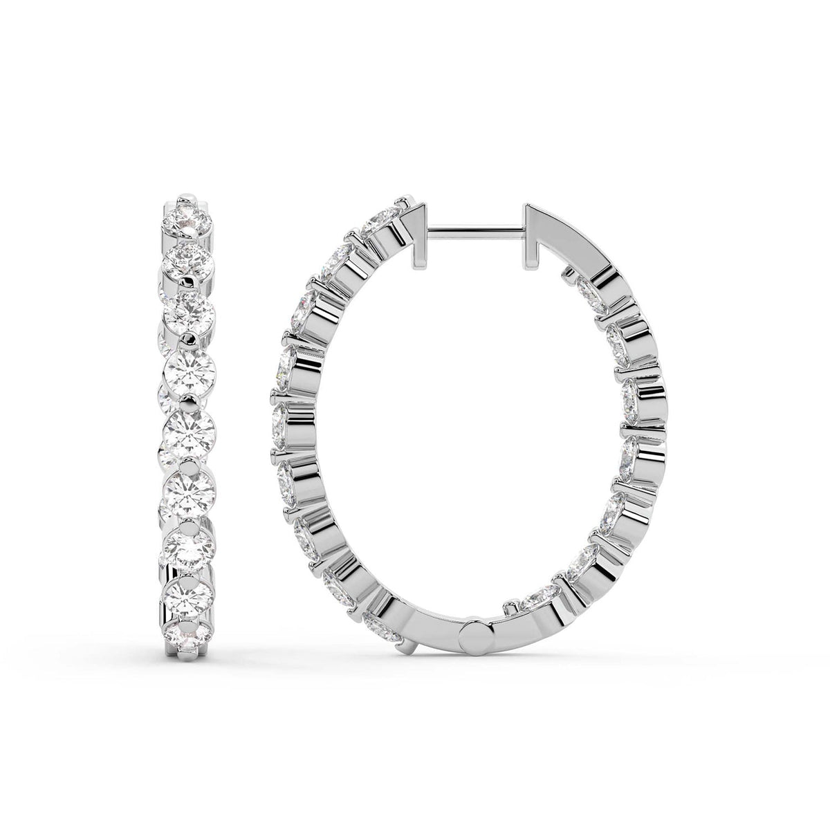 Delicate Glow Eternity Diamond Earrings