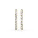 4.25 Carat Eternity Glow Hoops Diamond Earrings 14K