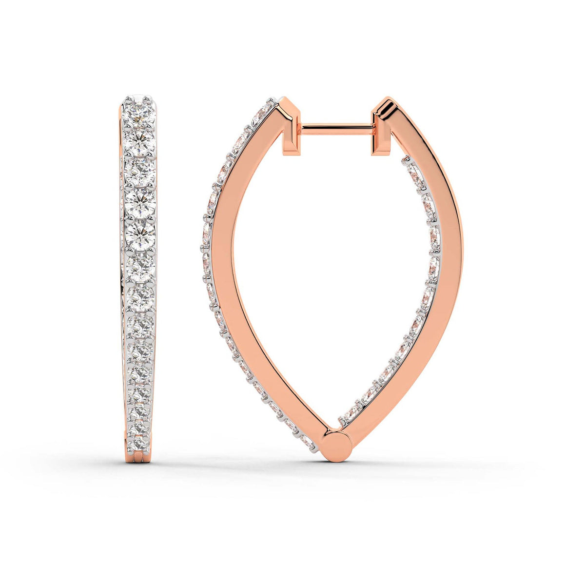 Lustrous Round Spark Diamond Earrings