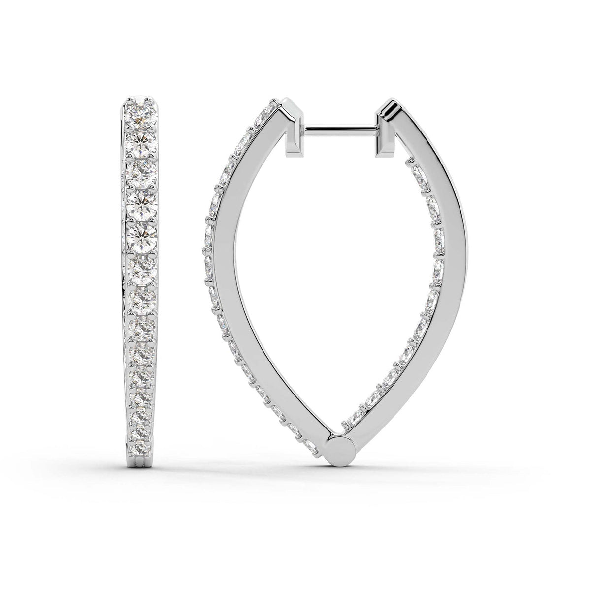 Lustrous Round Spark Diamond Earrings