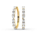 7.63 Carat 14K Gold ixed Cut Hoop Earring
