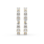 7.63 Carat 14K Gold ixed Cut Hoop Earring