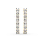 4.7 Carat 14K Gold Emerald Cut Hoop Earring