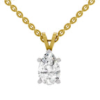 1.5 Carat Pear Shape Solitaire Diamond Pendant 14K