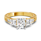 Lustrous Cushion Solitaire Diamond Ring