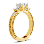 Lustrous Cushion Solitaire Diamond Ring