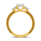 Lustrous Cushion Solitaire Diamond Ring