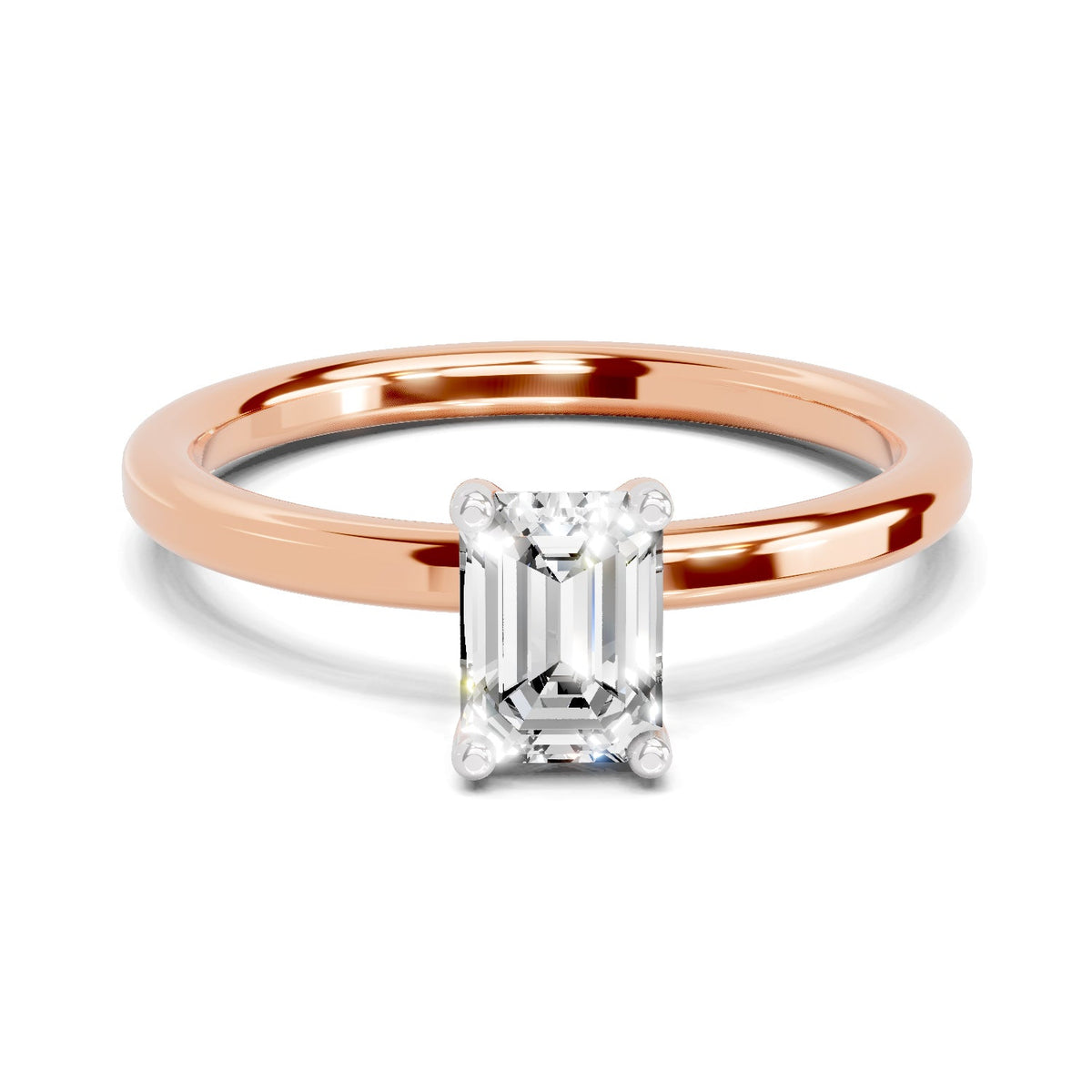 Timeless Emerald-Cut Solitaire Diamond Ring