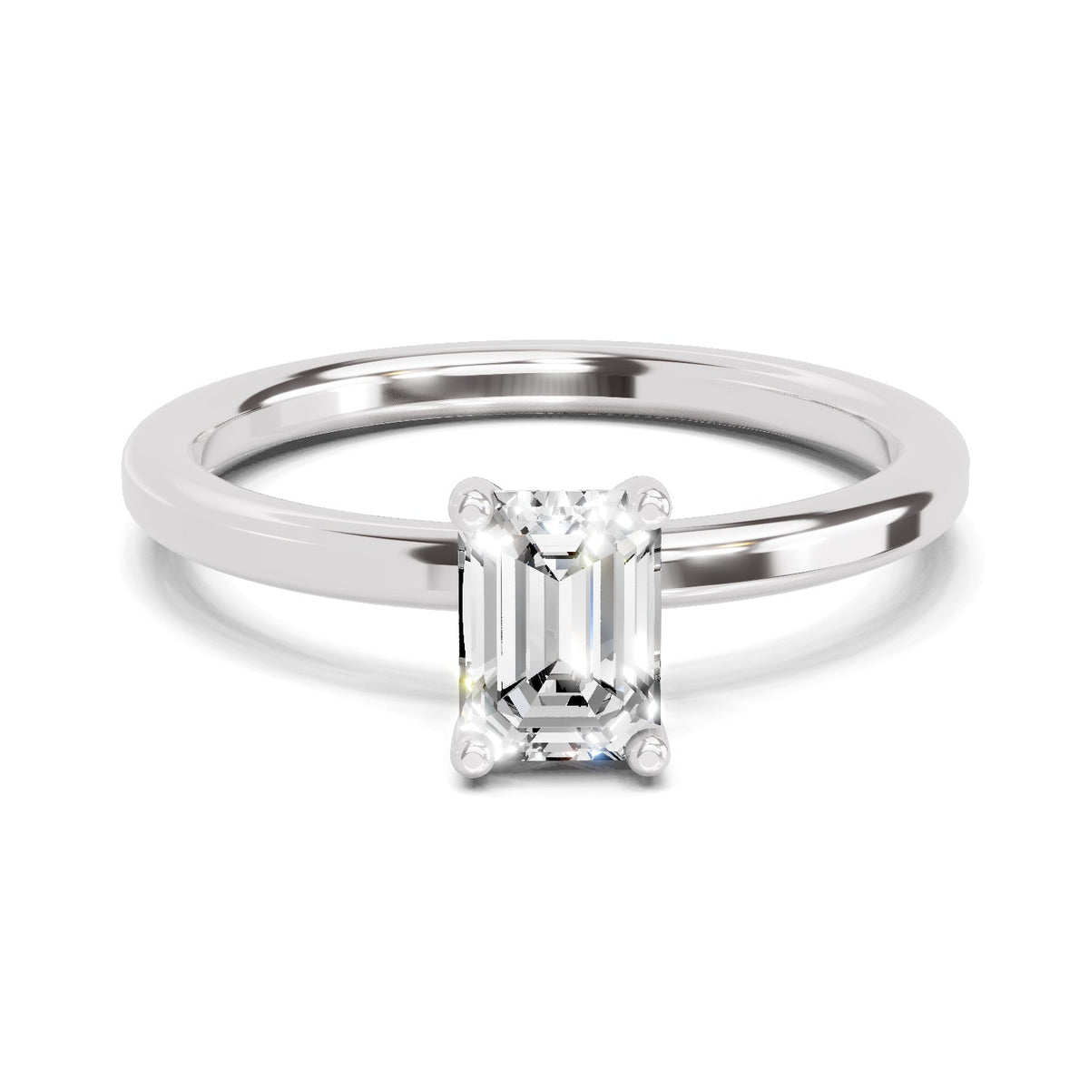 Timeless Emerald-Cut Solitaire Diamond Ring