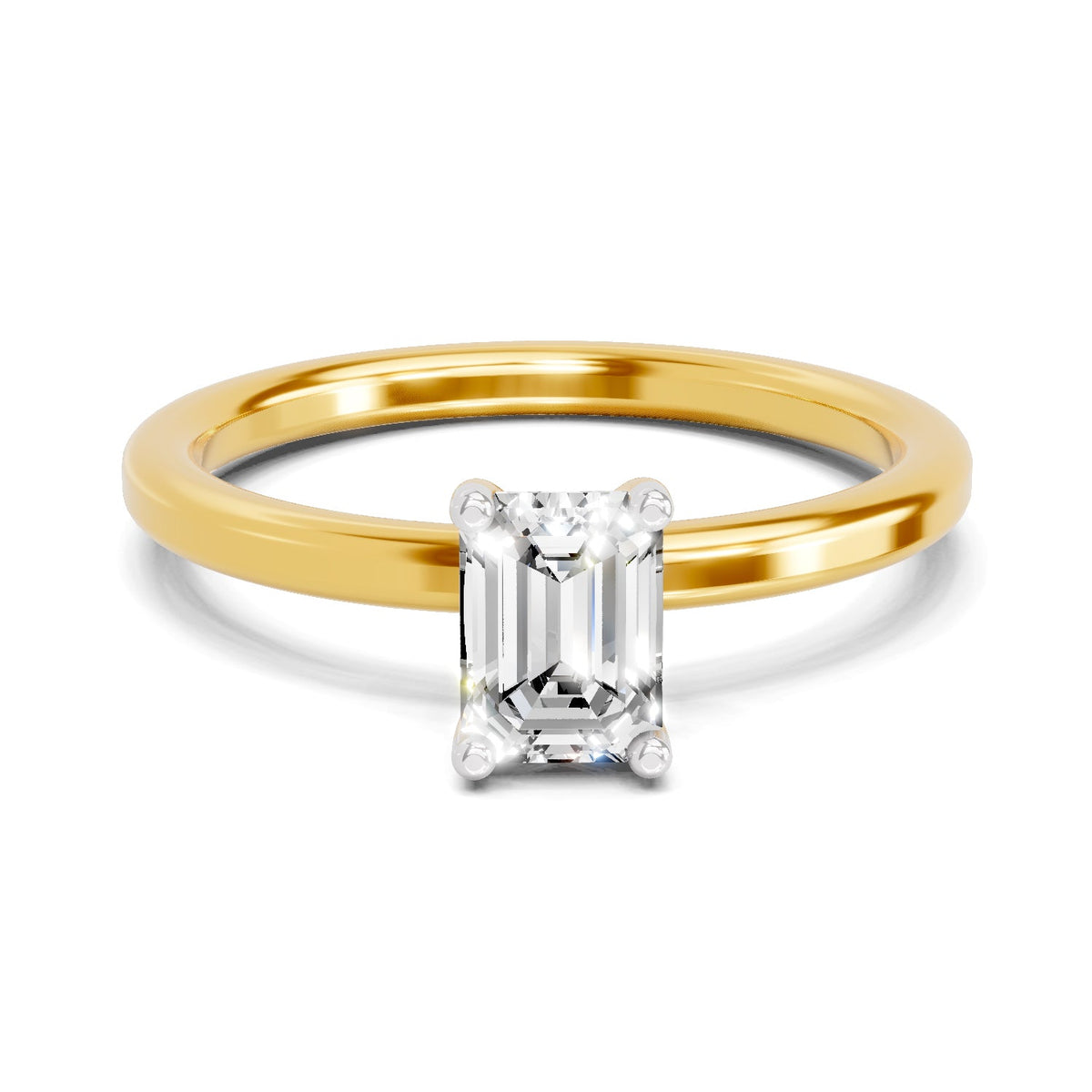 Timeless Emerald-Cut Solitaire Diamond Ring