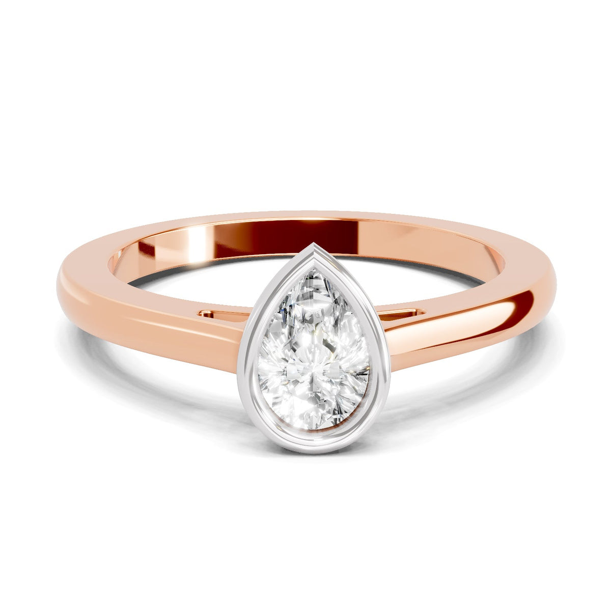 Luminous Pear Solitaire Diamond Ring