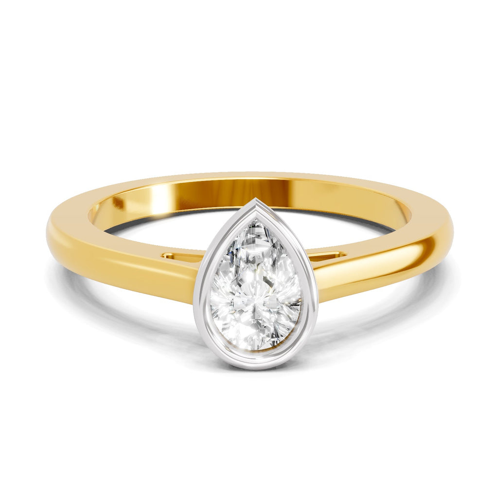 Luminous Pear Solitaire Diamond Ring