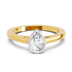 Luminous Pear Solitaire Diamond Ring