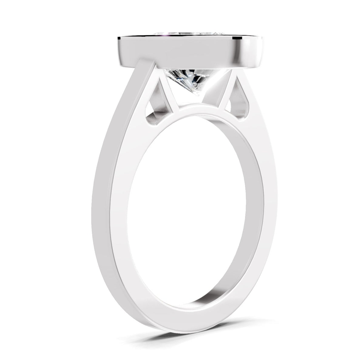 Radiant Pear Solitaire Diamond Ring