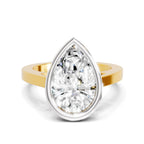 Radiant Pear Solitaire Diamond Ring