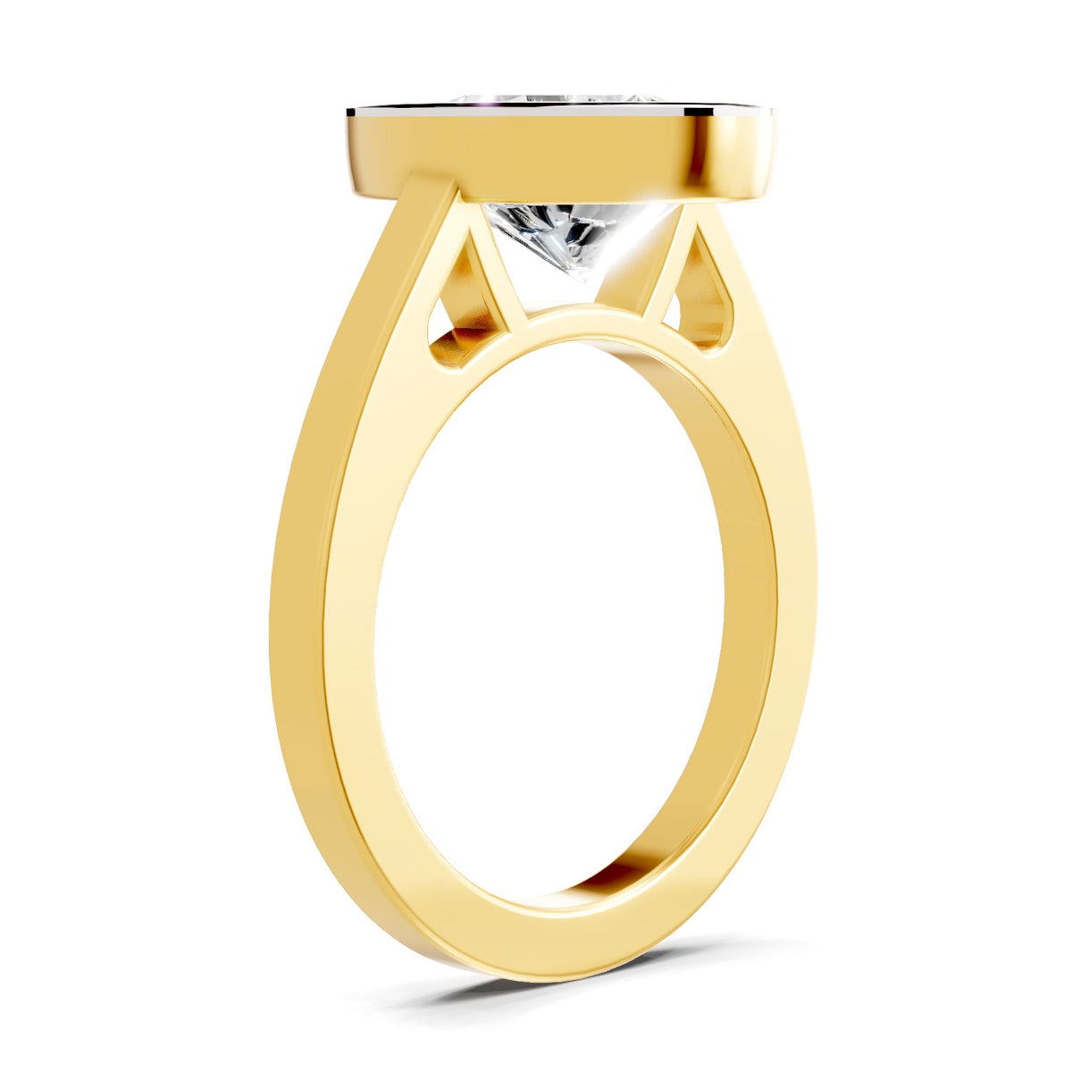 Radiant Pear Solitaire Diamond Ring