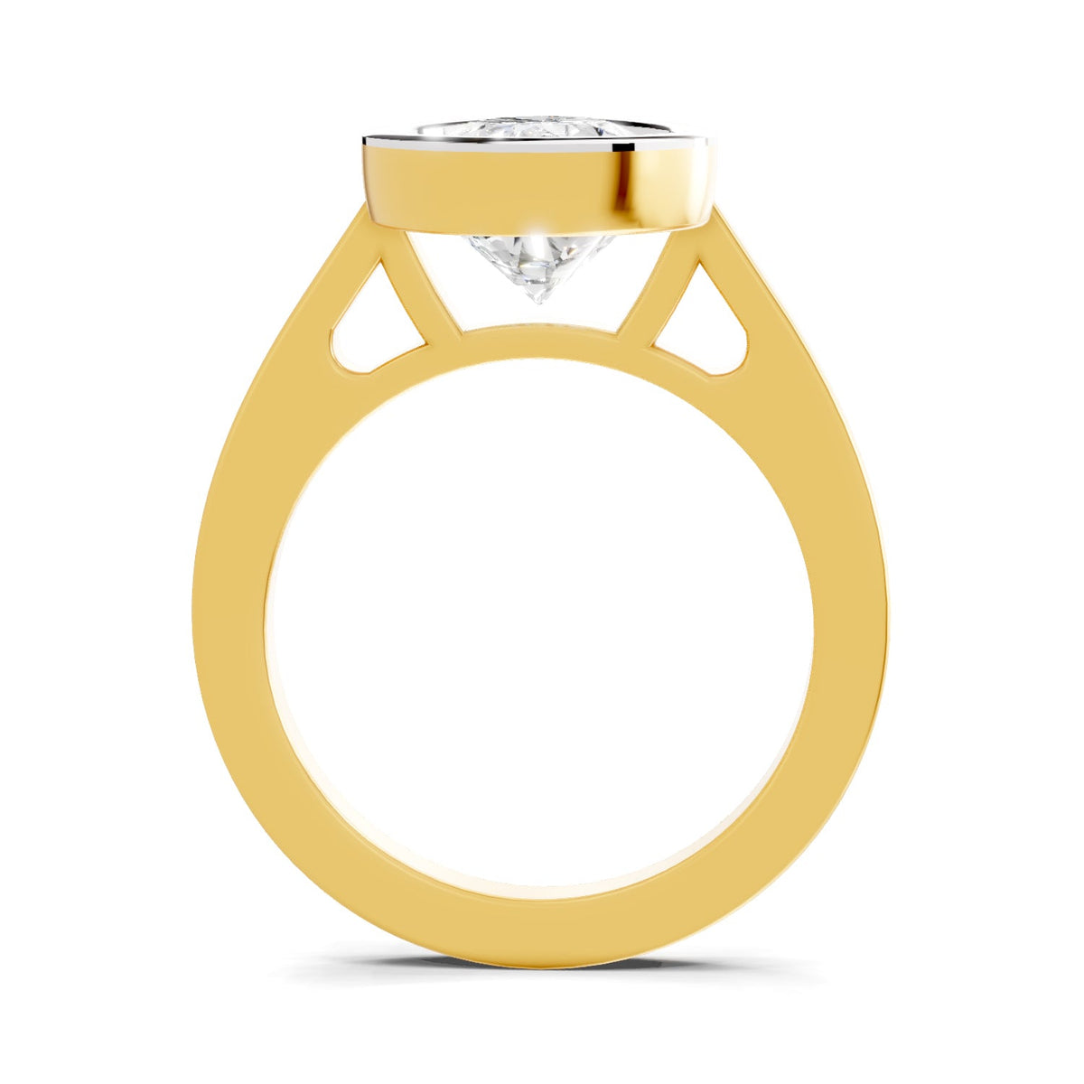 Radiant Pear Solitaire Diamond Ring