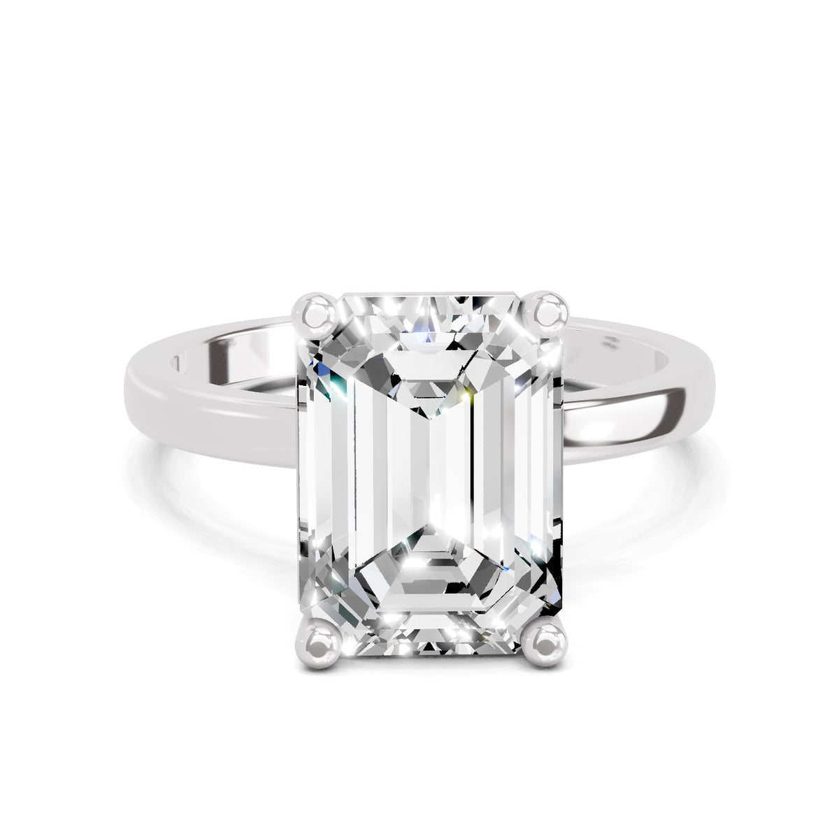 Captivating Emerald-Cut Solitaire Diamond Ring