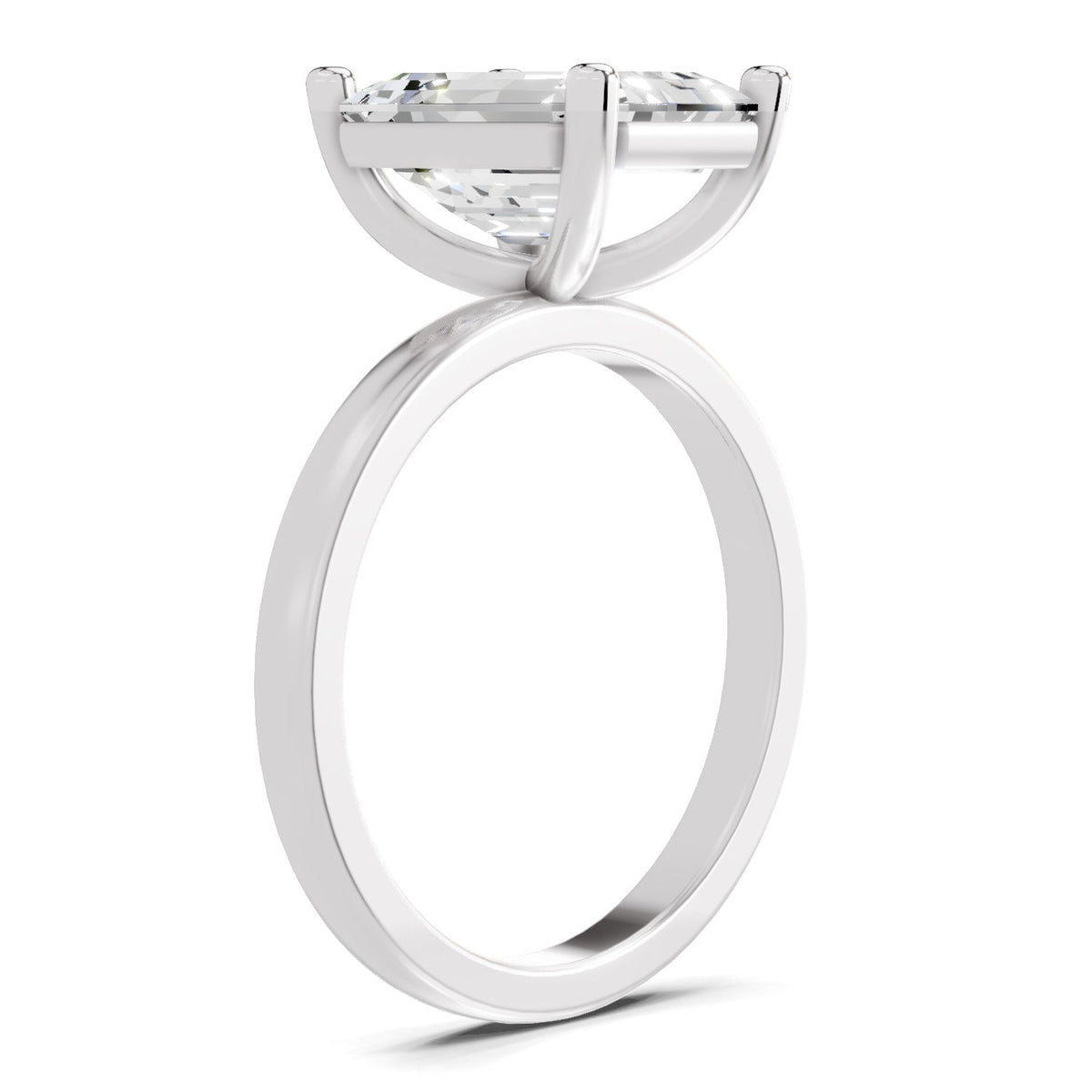 Captivating Emerald-Cut Solitaire Diamond Ring
