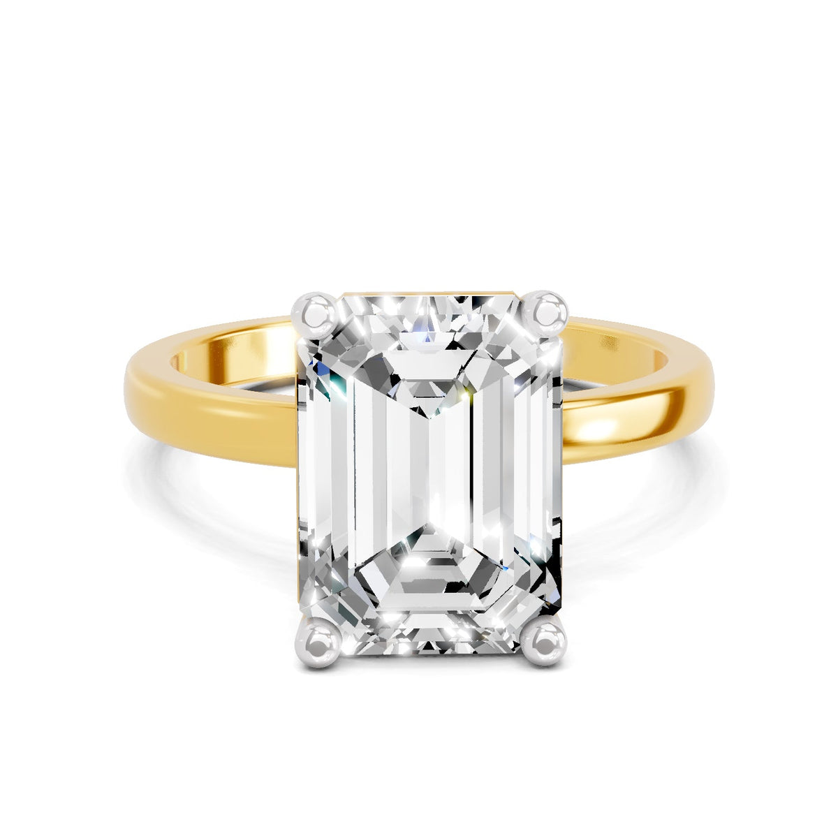 Captivating Emerald-Cut Solitaire Diamond Ring