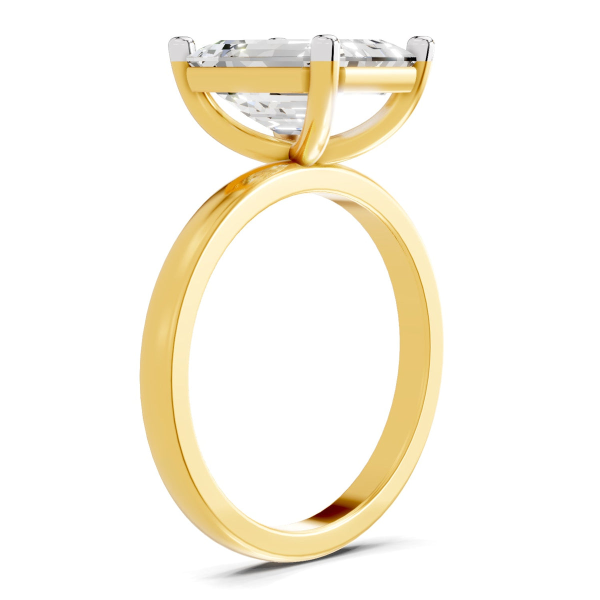 Captivating Emerald-Cut Solitaire Diamond Ring