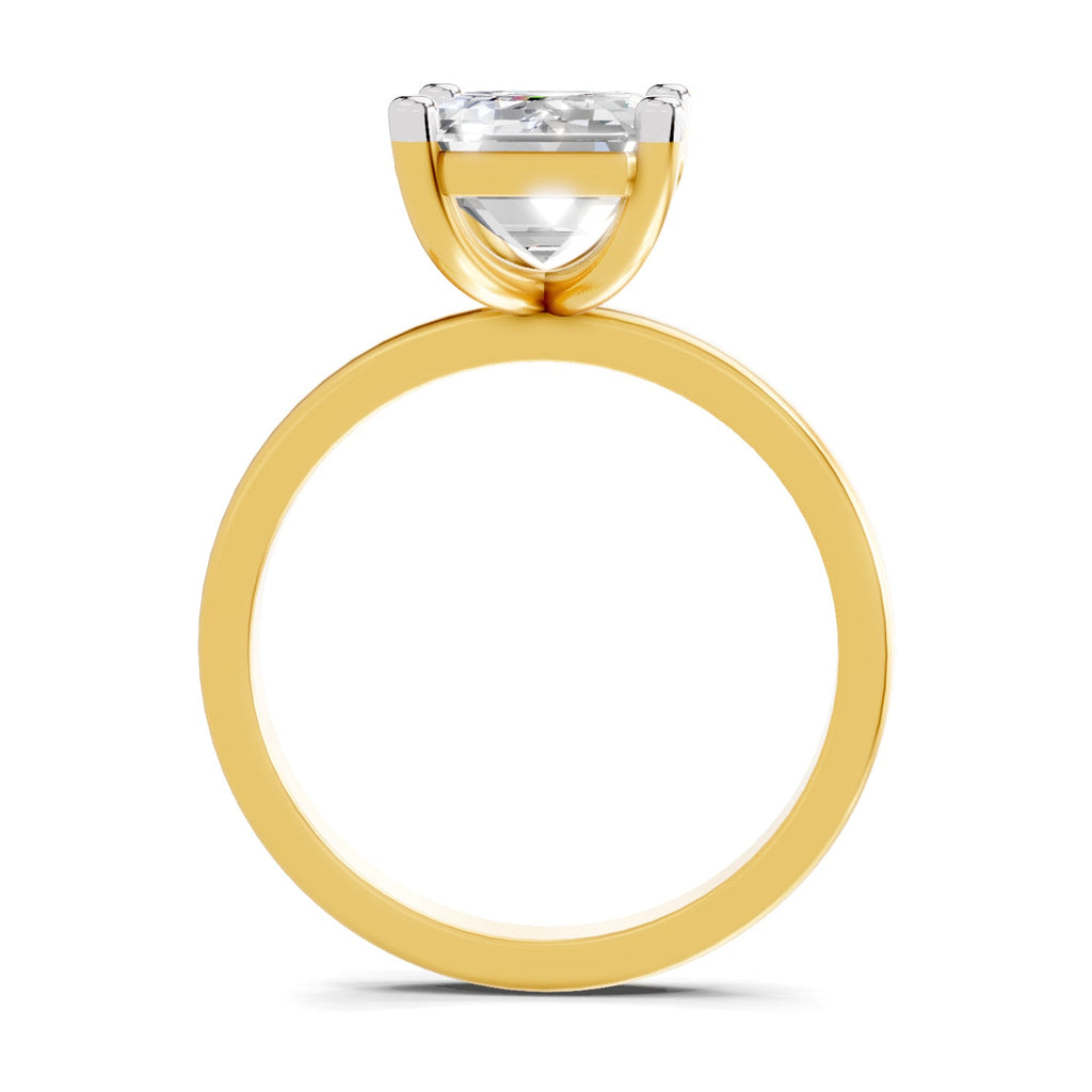Celestial Emerald-Cut Solitaire Diamond Ring