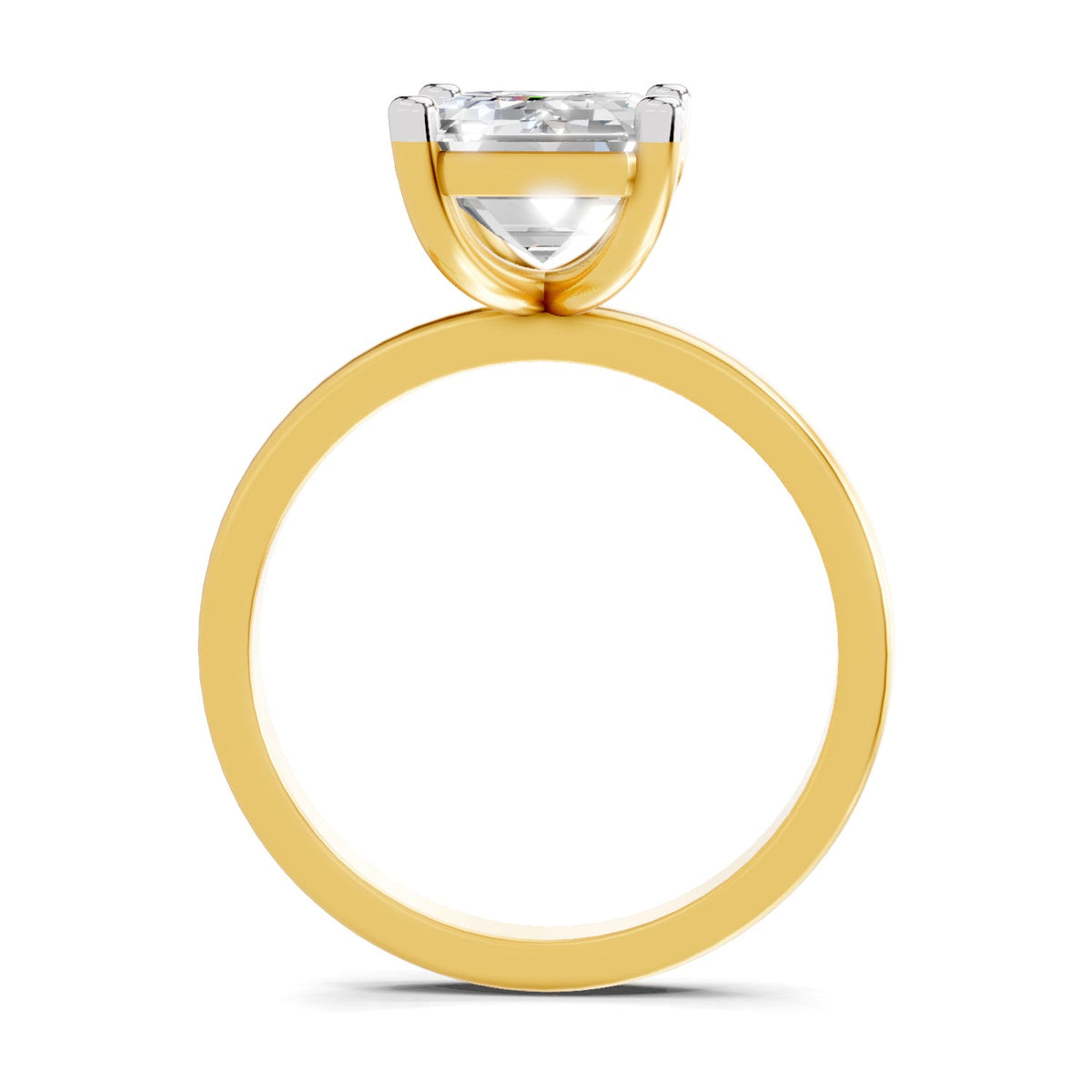 Celestial Emerald-Cut Solitaire Diamond Ring