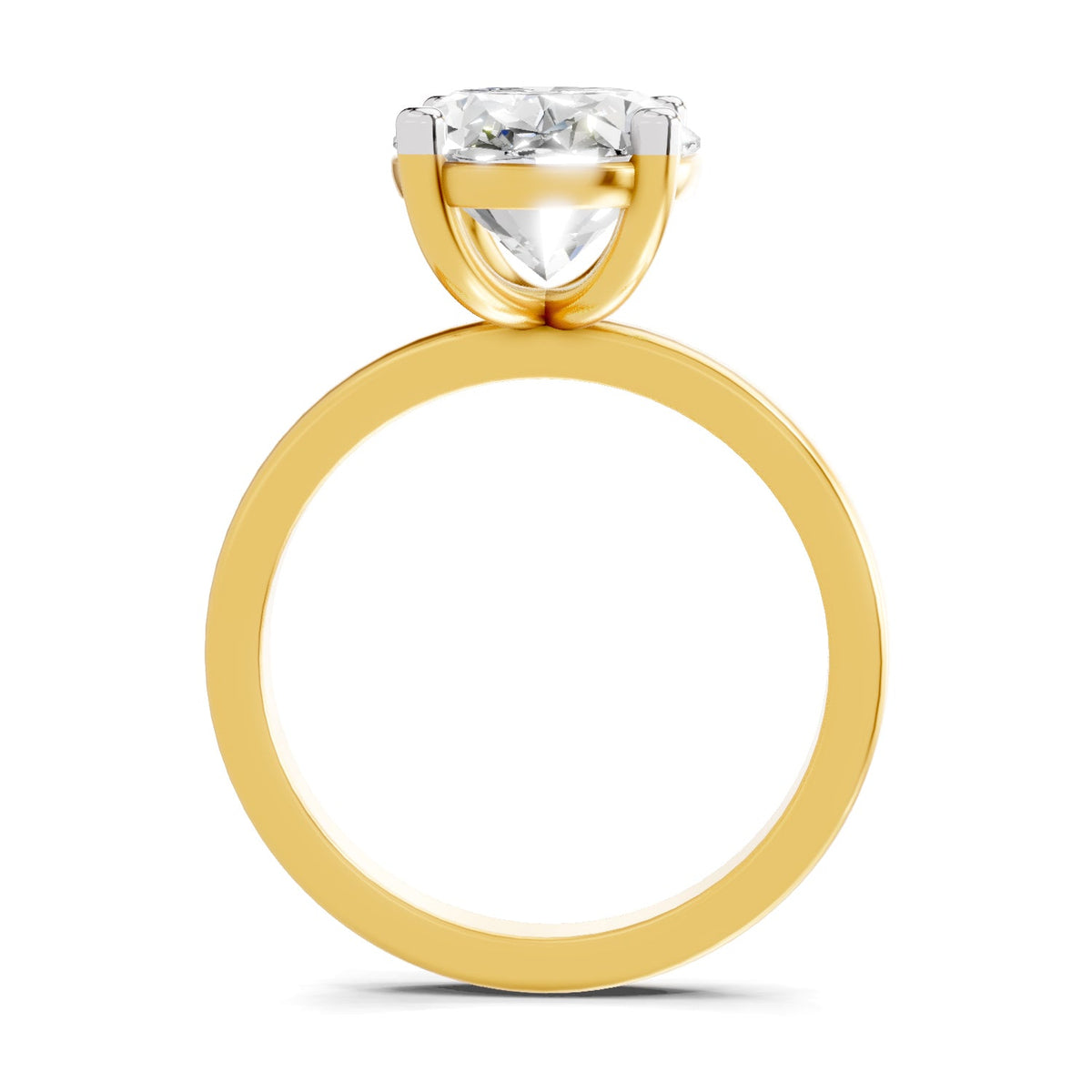 Regal Oval Solitaire Diamond Ring