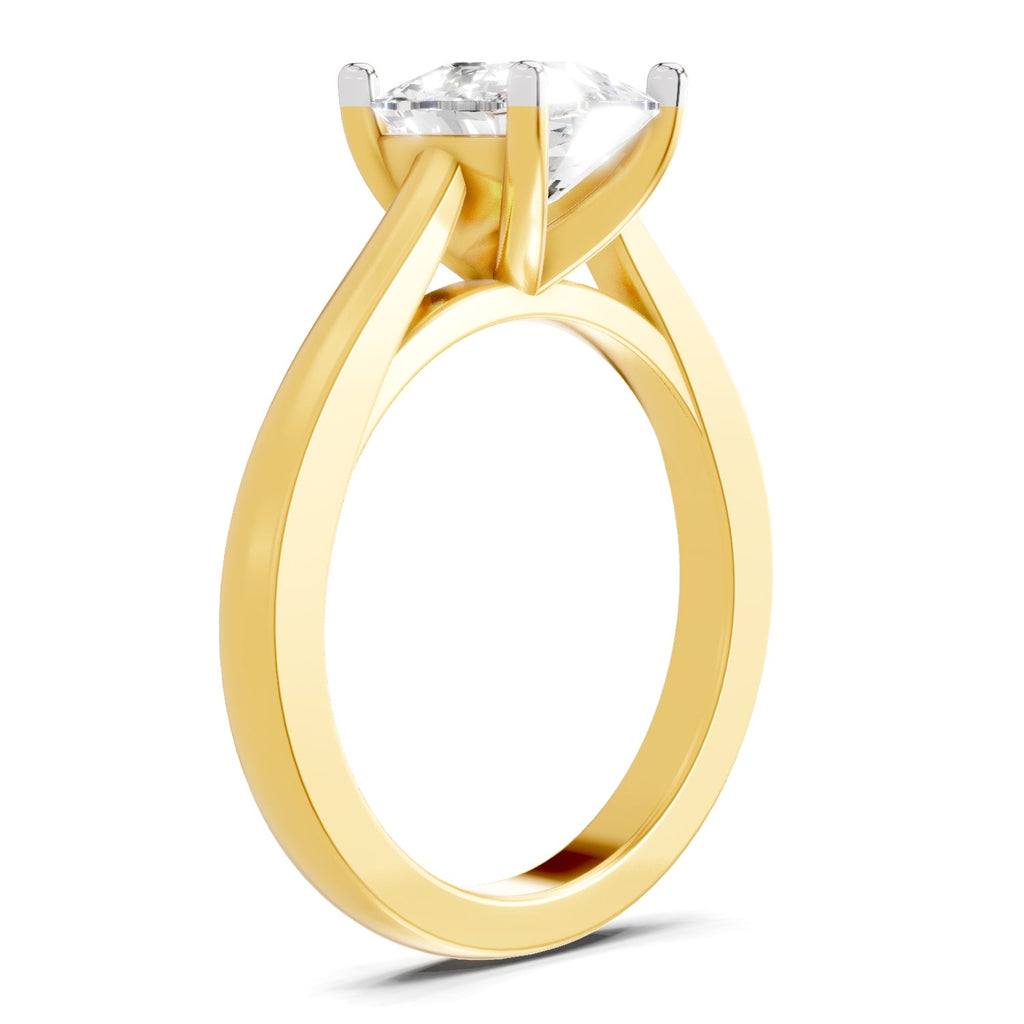 Captivating Cushion Solitaire Diamond Ring