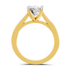 Captivating Cushion Solitaire Diamond Ring
