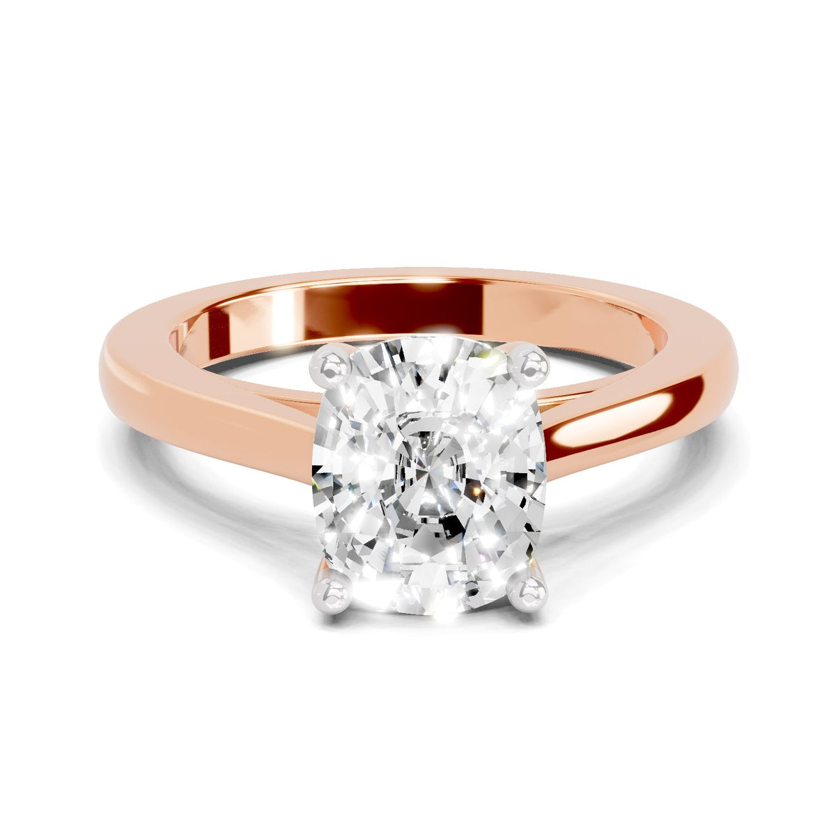 Dazzling Cushion Solitaire Diamond Ring
