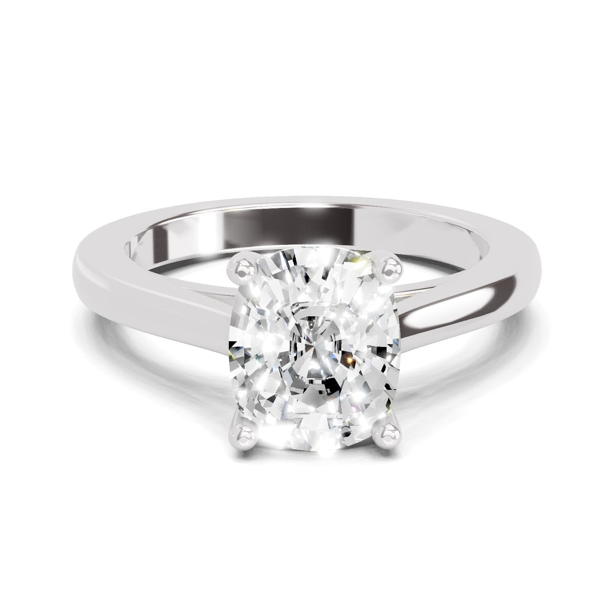 Dazzling Cushion Solitaire Diamond Ring