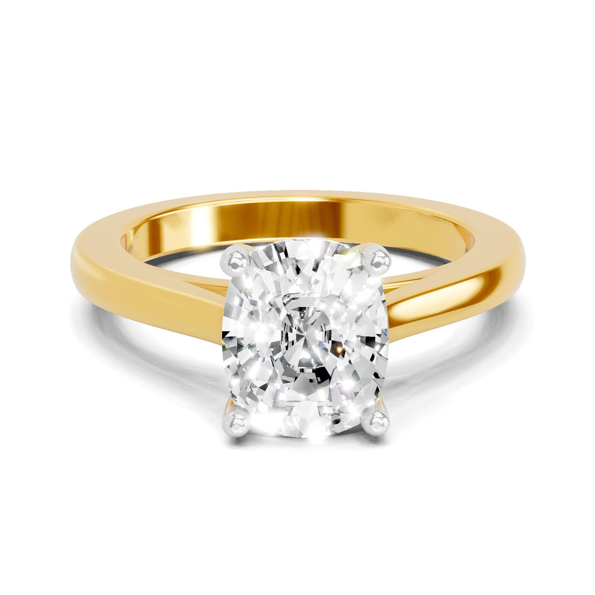 Dazzling Cushion Solitaire Diamond Ring
