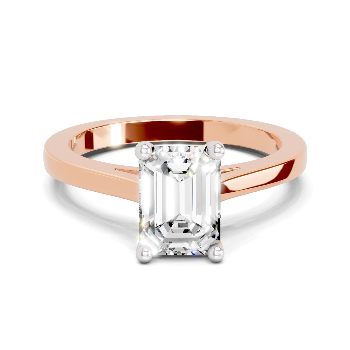 Sublime Emerald-Cut Solitaire Diamond Ring
